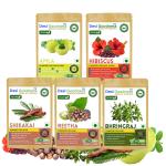 Amla, Reetha, Shikakai, Hibiscus And Bhringraj Powder for Hair Growth 50 Gms Each Combo (Pack of 5)