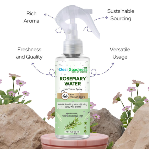 Desi Goodness Rosemary Water Spray for Hair Growth with Biotin, Hair Spray for Hair fall| Rosemary & Hair Mist  | Suitable For All Hair Types
